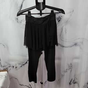 SHEIN Black Skirted Leggings Size S 4 2-in-1 Skirt Pants